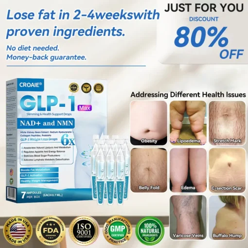 Croaie® GLP-1 & NAD+ Slimming Support Drops