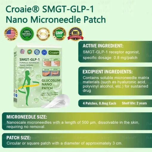 Croaie® SMGT-GLP-1 Nano Microneedle Patch