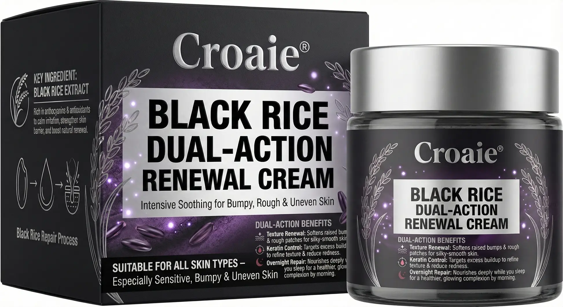 Croaie® BLACK RICE DUAL-ACTION RENEWAL CREAM